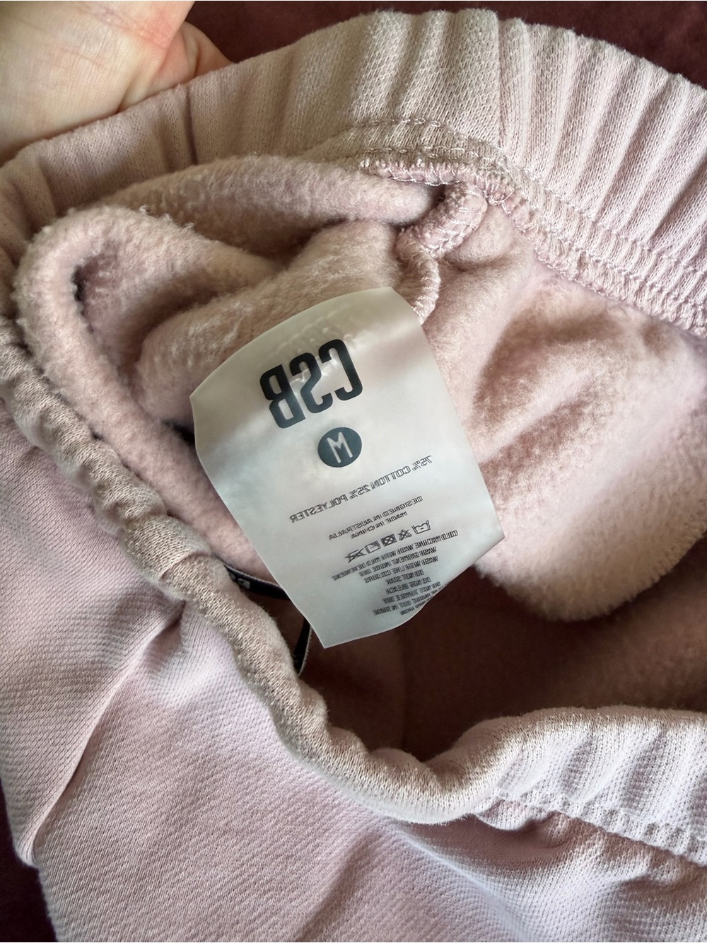 CSB Fleece Sweat Shorts Dusty Pink size Medium - Picture 5 of 6
